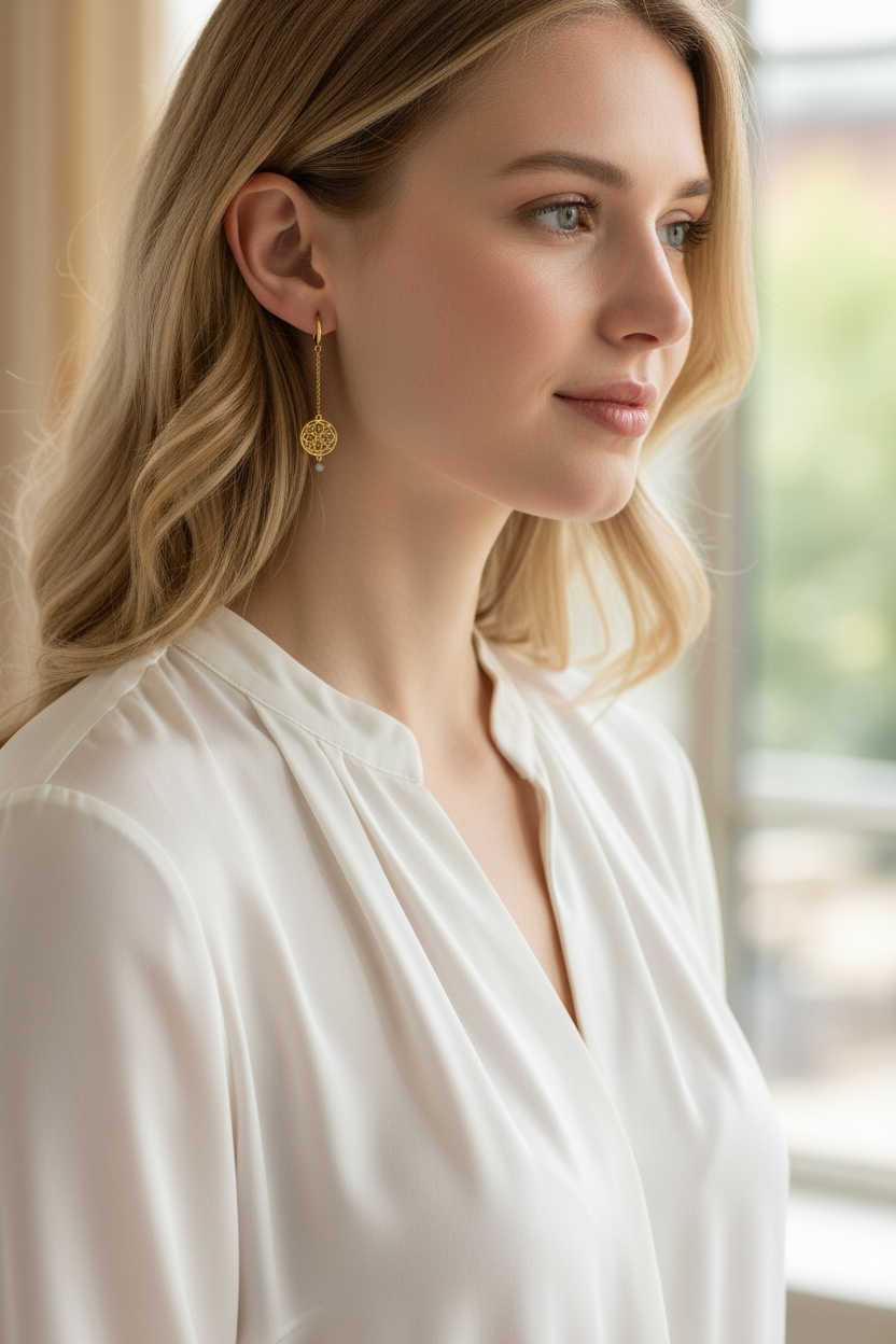Auspicious Origin Birthstone Earrings (Small) - Yun Boutique
