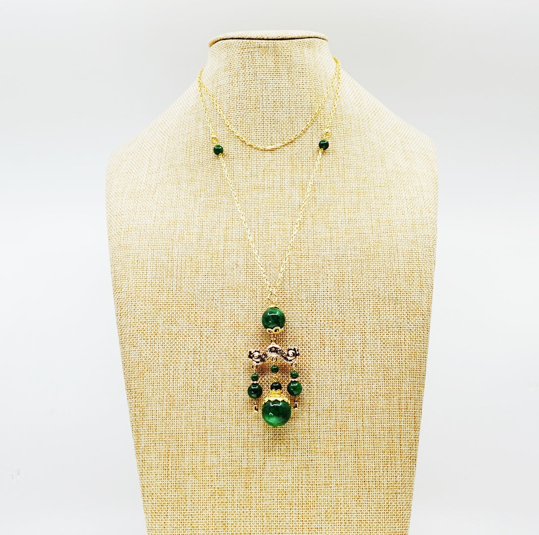 Yun Boutique Elf Forest Long Tassel Necklace Gold