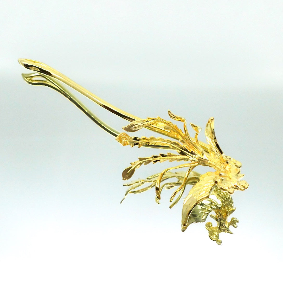 Gold Phoenix Statement Hairpin - Yun Boutique