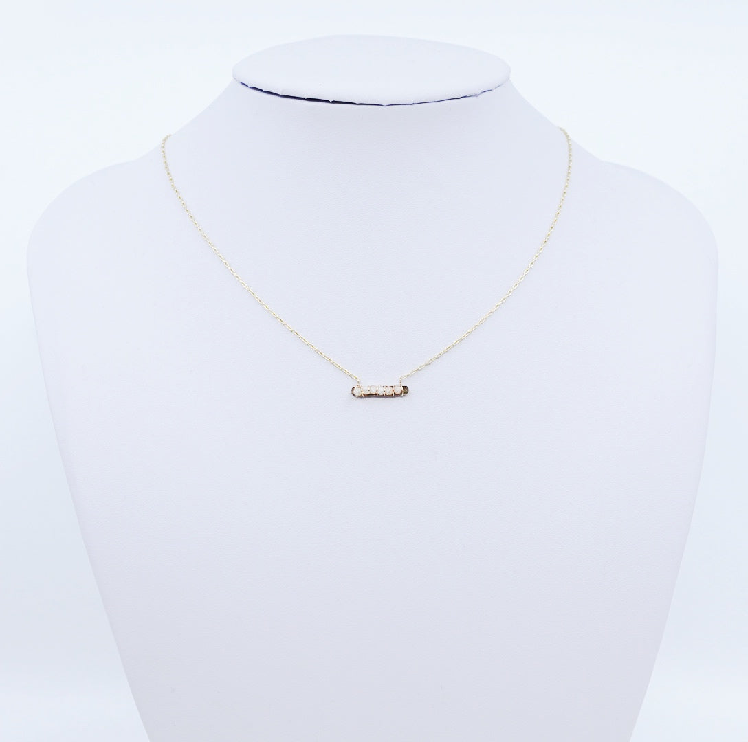 Radiance Necklace and Triangle Earrings Set (Champagne) - Yun Boutique