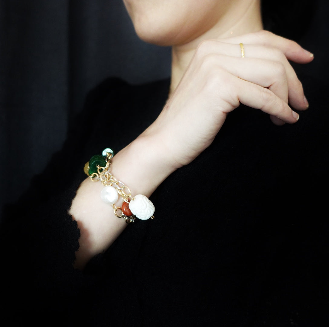 Yun Boutique Metropolis Hermit Gemstone Station Necklace