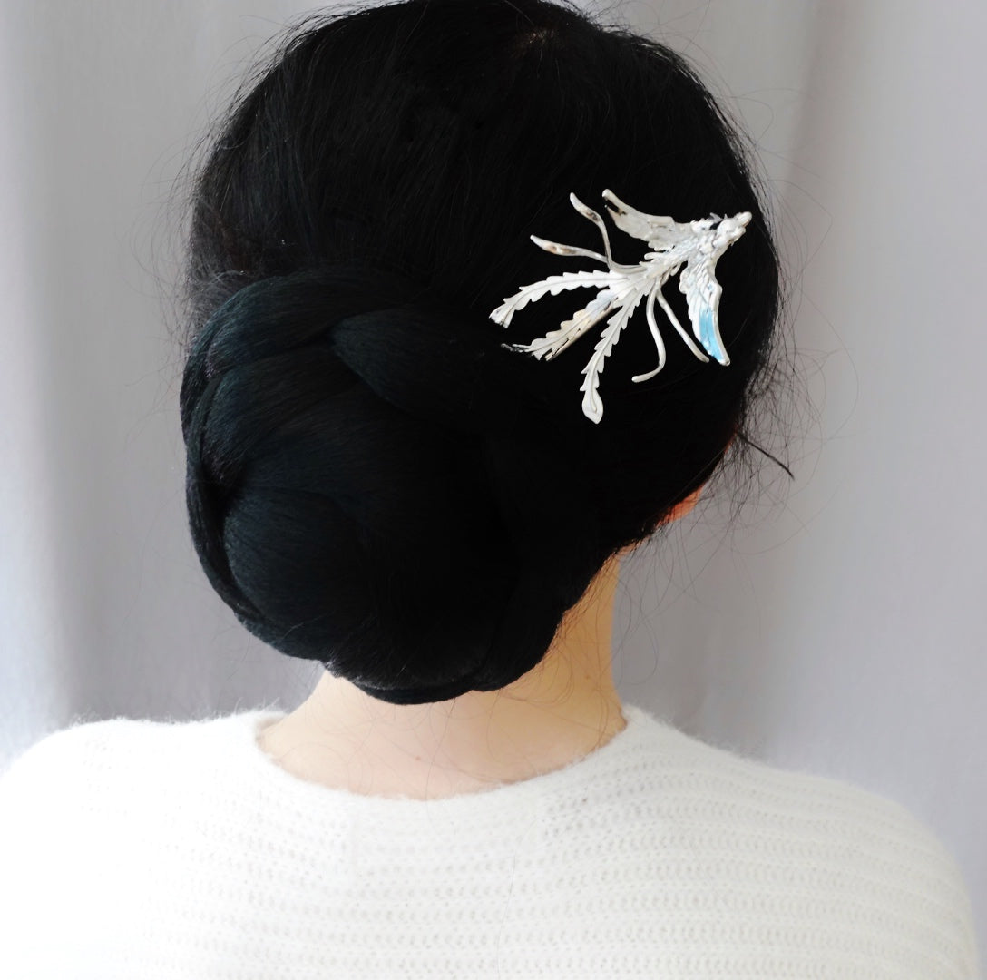 Silver Phoenix Statement Hairpin - Yun Boutique