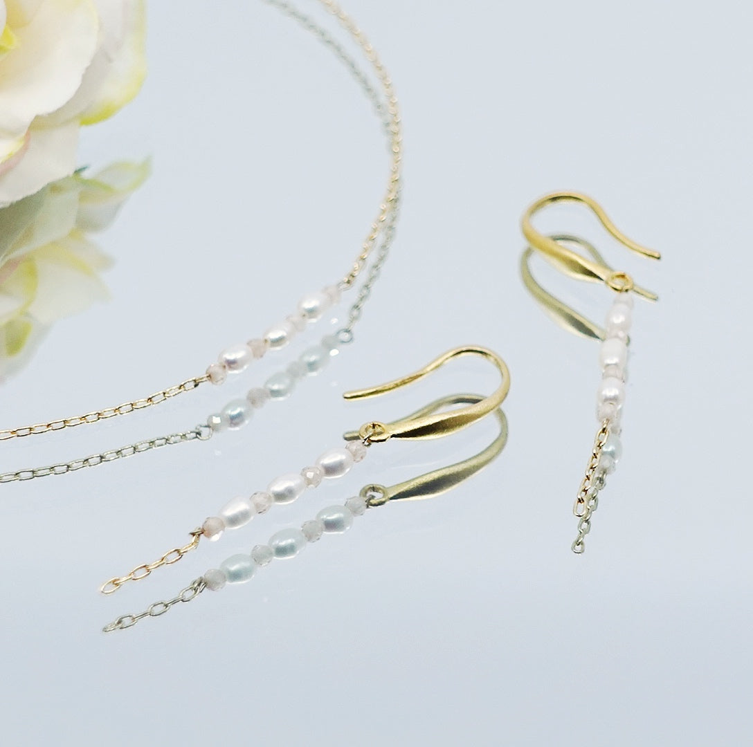 Pearl Line Necklace - Yun Boutique