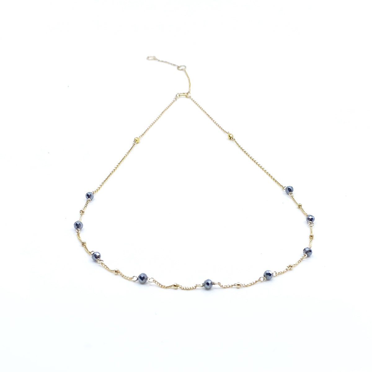 The Nine Terahertz Stone Necklace in Gold Filled - Yun Boutique