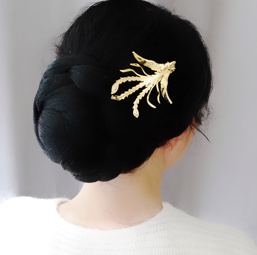 Gold Phoenix Statement Hairpin - Yun Boutique