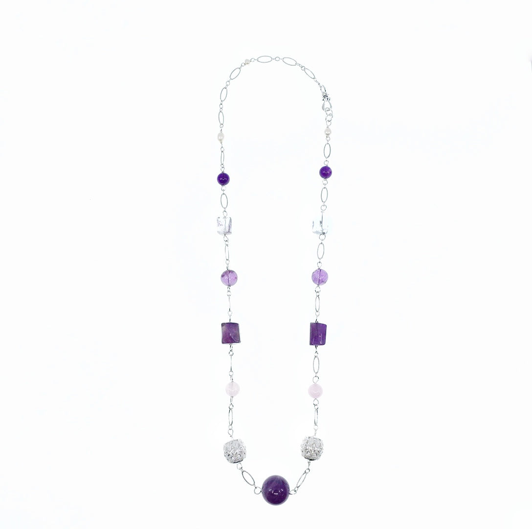 Winter Theme Amethyst Necklace - Yun Boutique