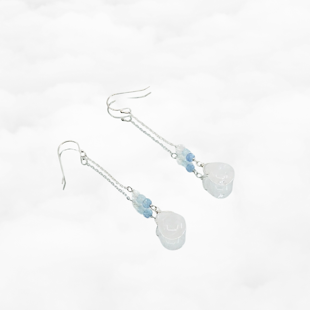 Icy Quartz Long Dangle Earrings - Yun Boutique