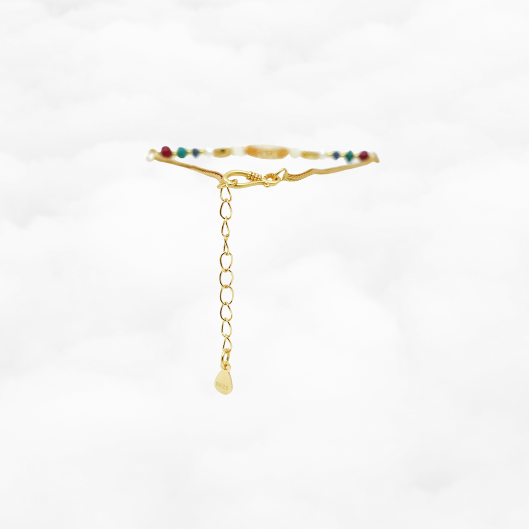 White Jade Auspicious Clouds Vermeil Bracelet - Yun Boutique