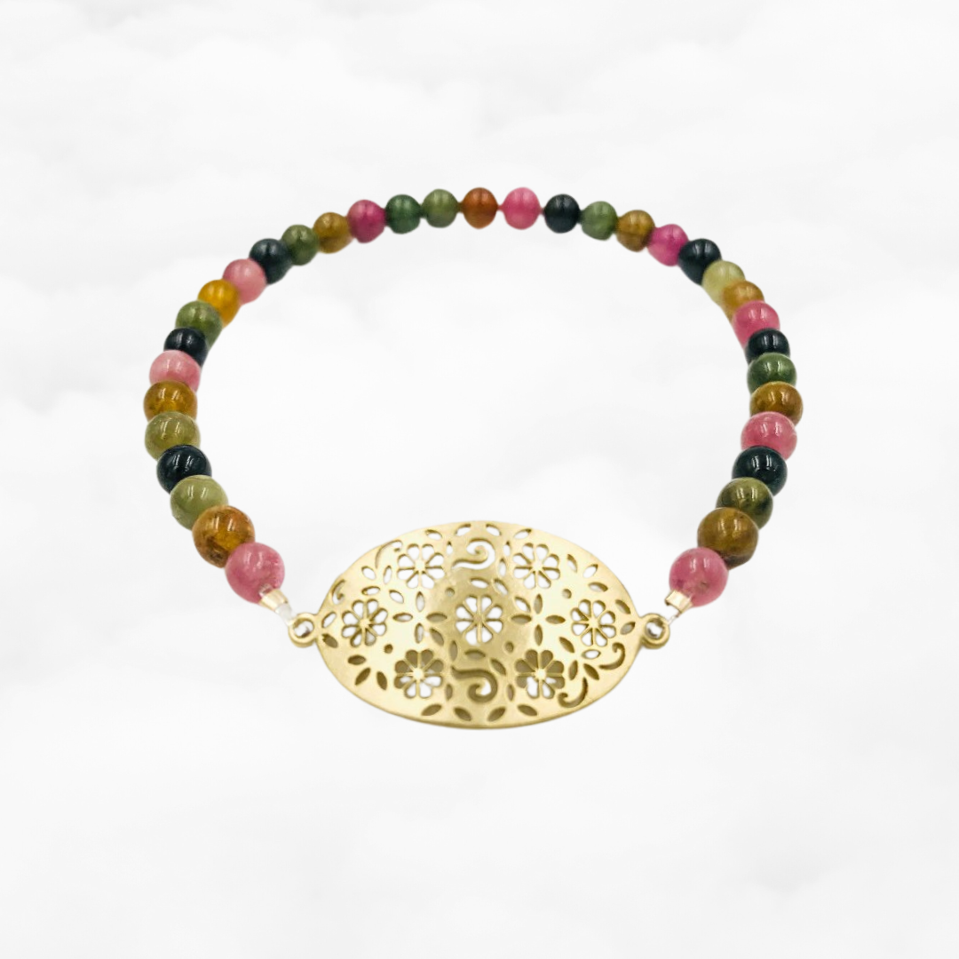 Beaded Tourmaline Bracelet 4mm - Yun Boutique
