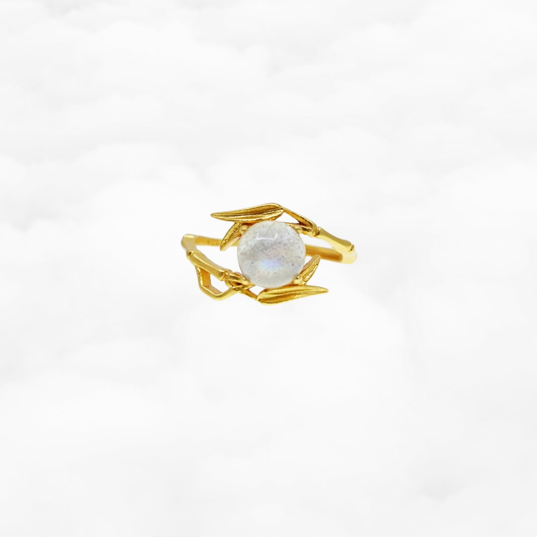 Bamboo Labradorite Ring - Yun Boutique