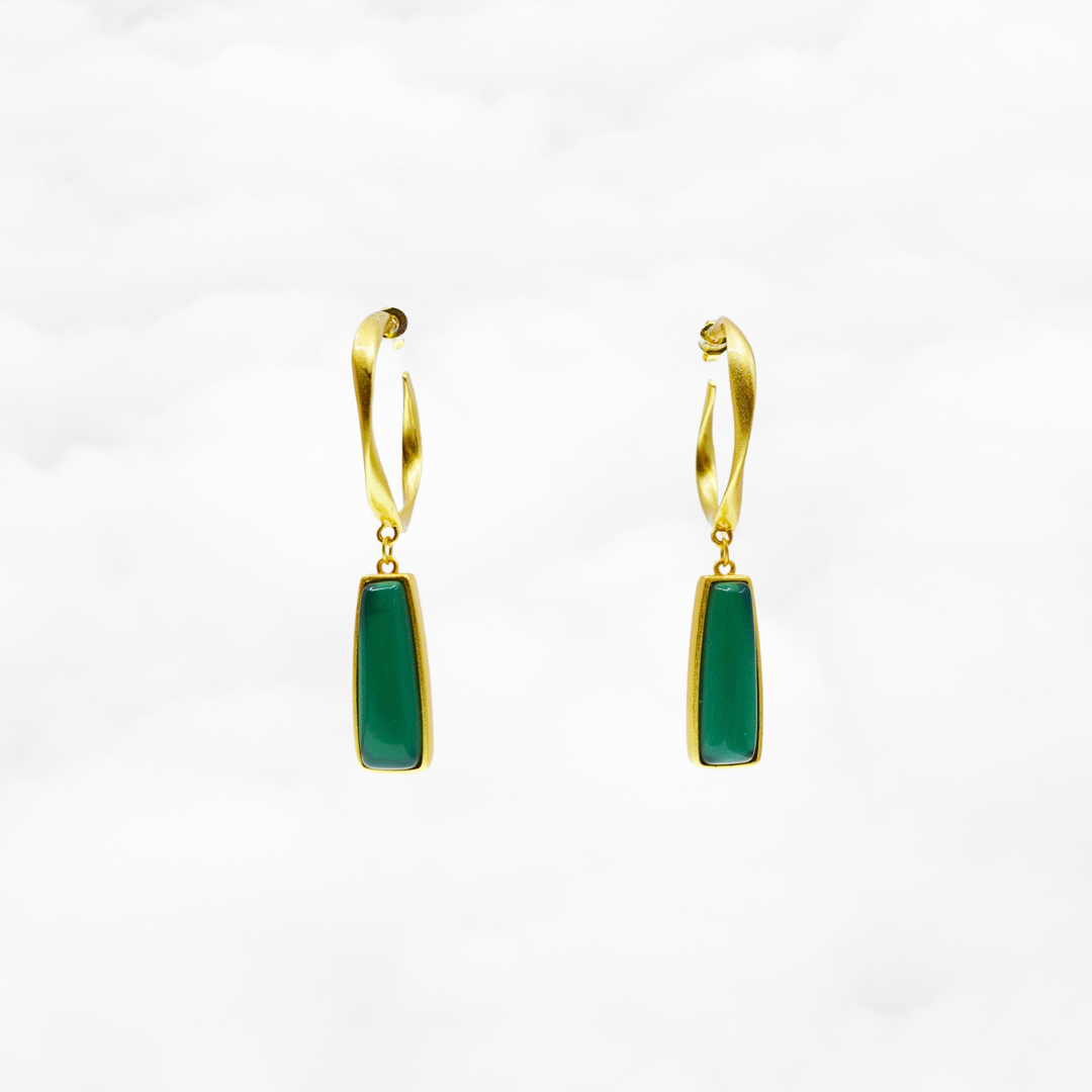 Jade statement earrings clearance
