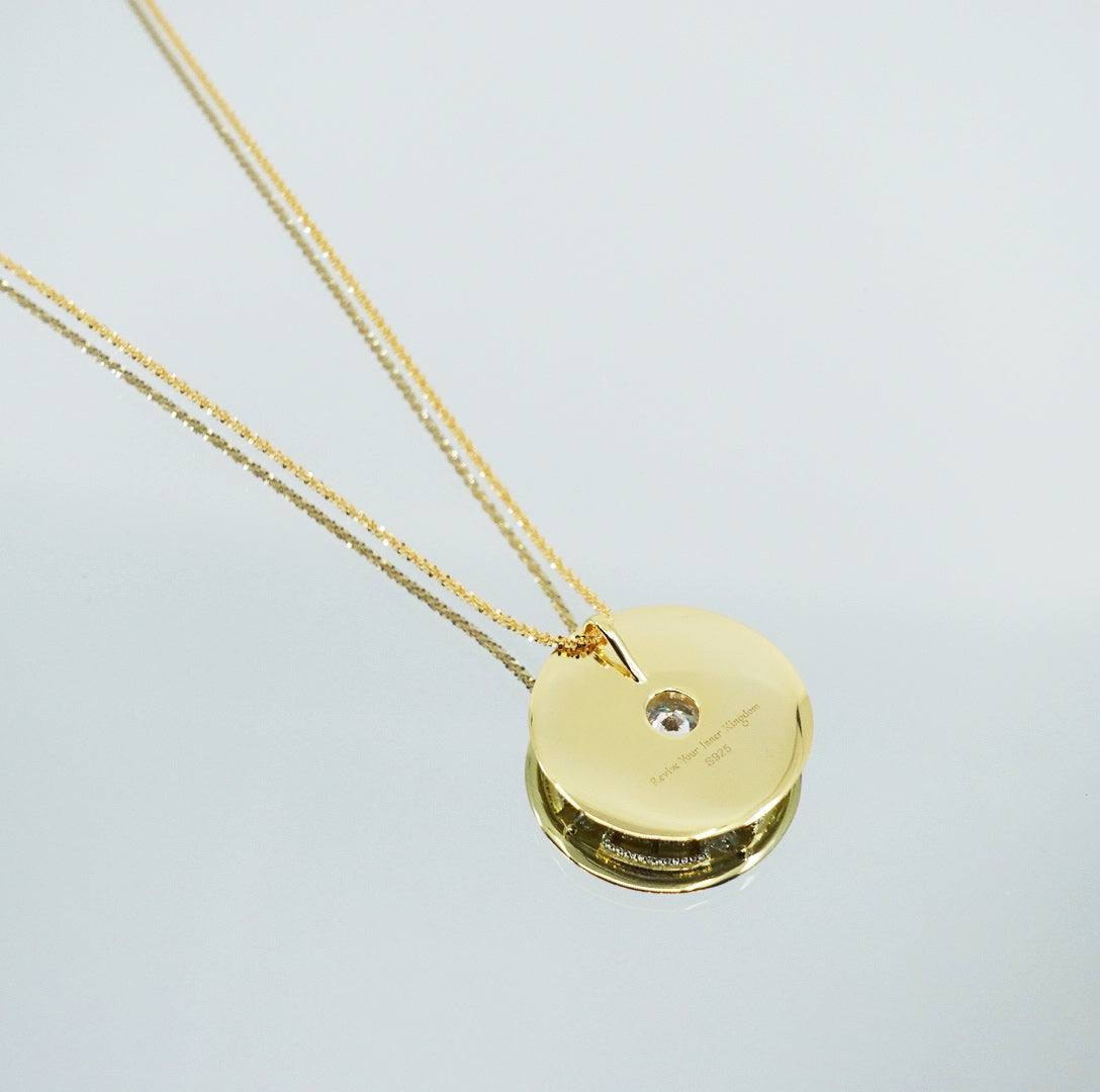 Revive Your Inner Kingdom Large Pendant Necklace Gold - Yun Boutique