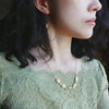 Elf Forest Wood Pattern Necklace Gold - Yun Boutique