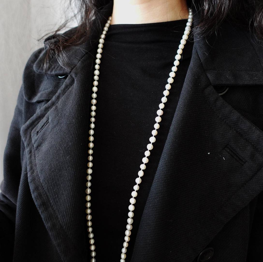 Multi-style Opera Pearl Necklace (Black Terahertz Stone) - Yun Boutique