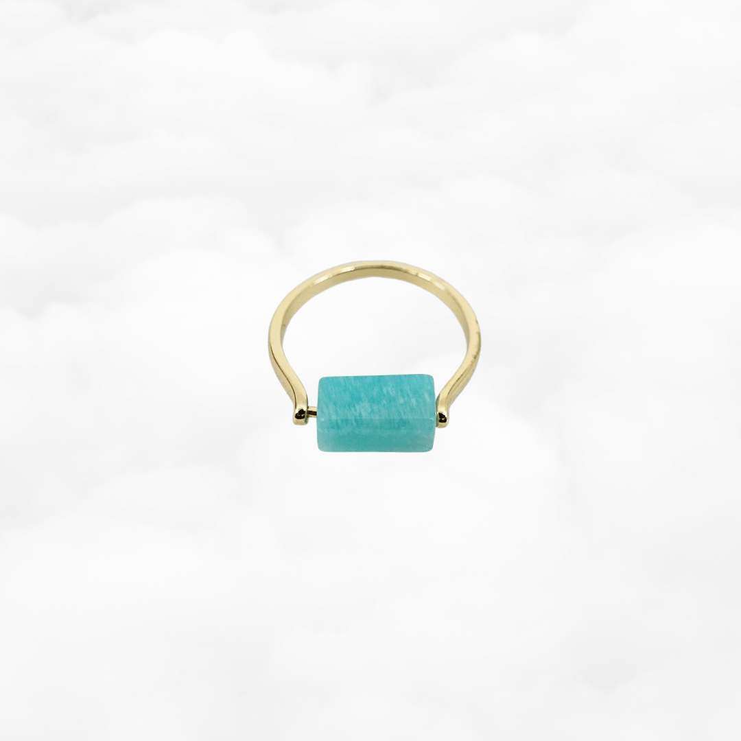 Natural Amazonite Stack Ring - Yun Boutique