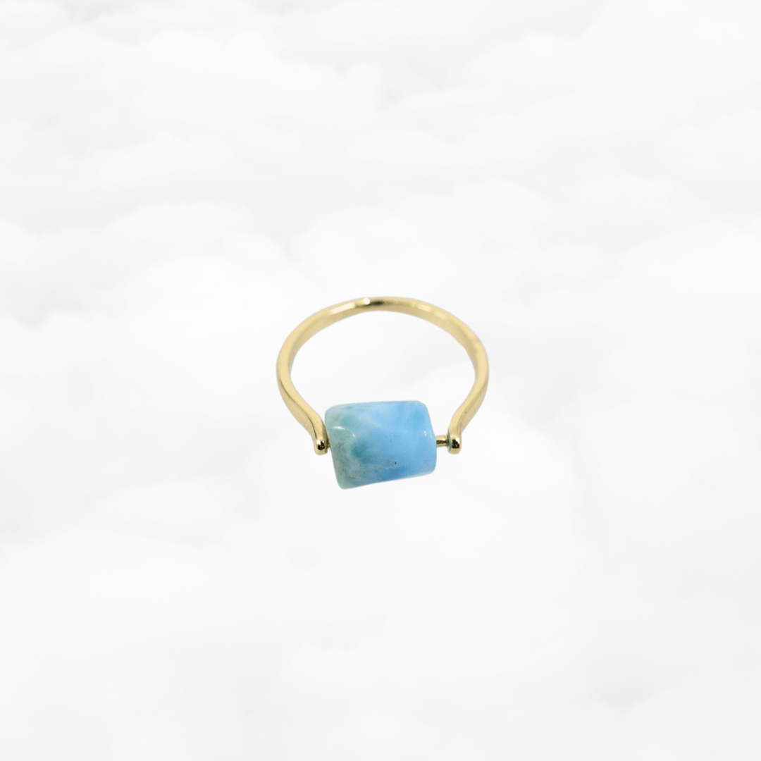 Natural Larimar Stack Ring - Yun Boutique