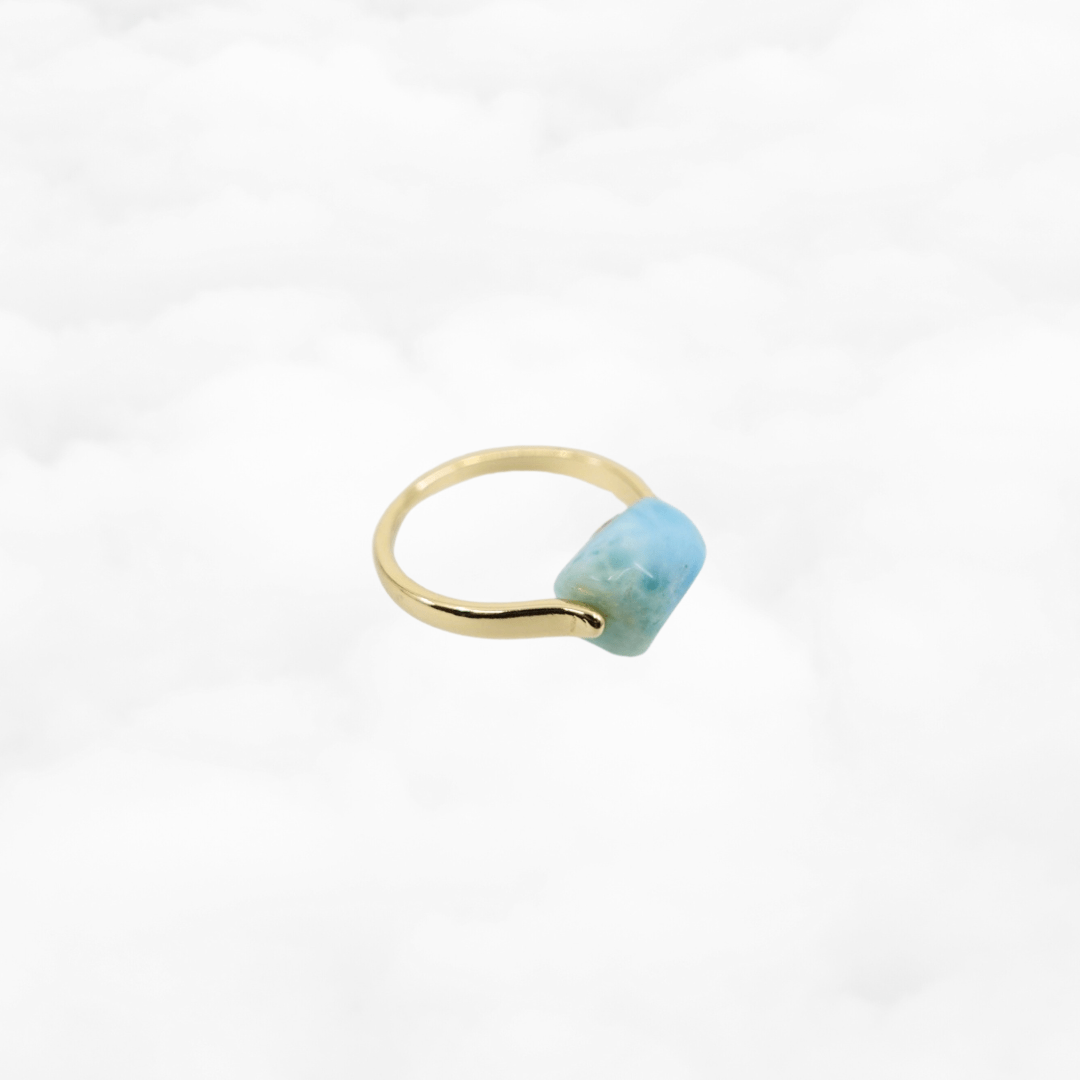 Natural Larimar Stack Ring - Yun Boutique