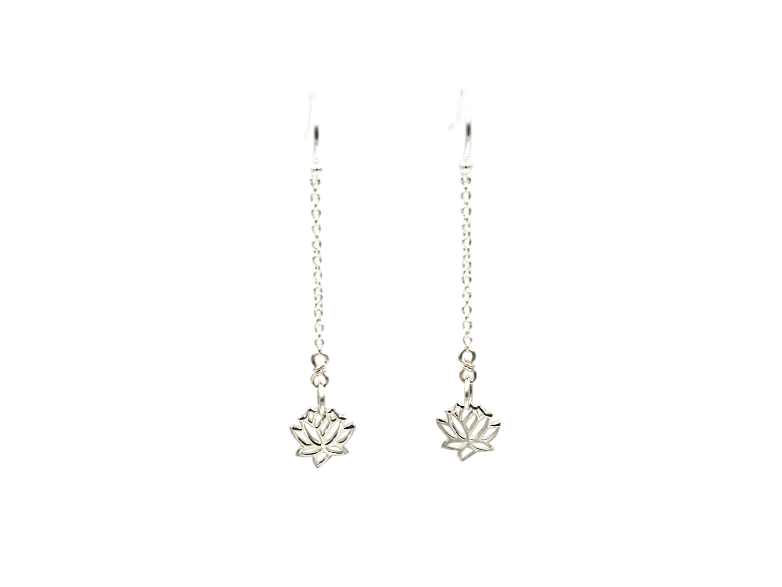 Sterling Silver Lotus Earrings - Yun Boutique