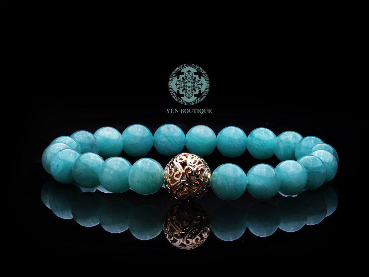 Auspicious Beaded Amazonite Bracelet - Yun Boutique