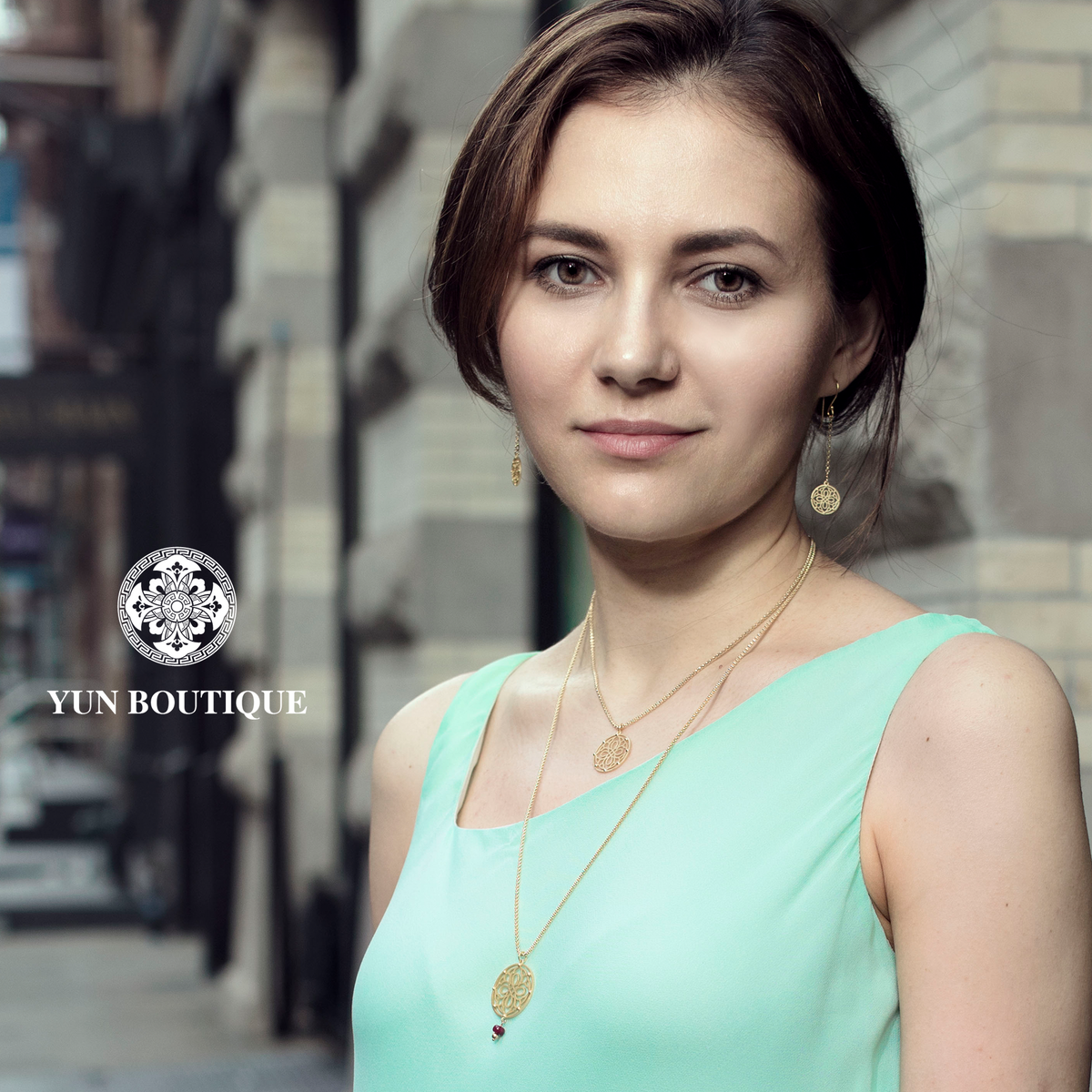 Auspicious Origin Small Pendant Necklace Gold - Yun Boutique