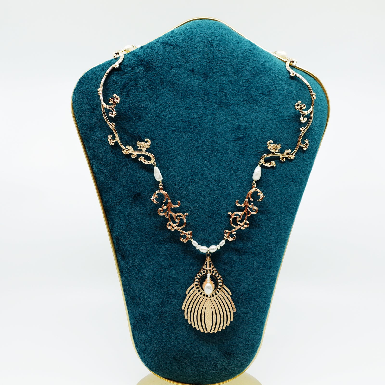 Gold Phoenix Statement Necklace and Earrings Set - Yun Boutique