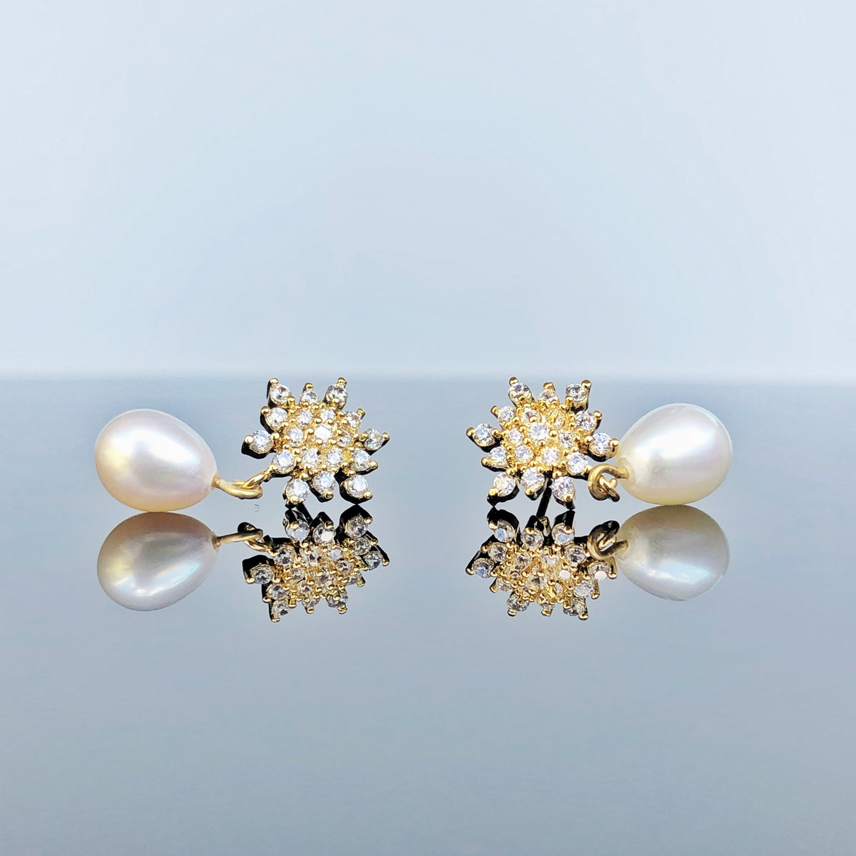 Gold Snowflake Earrings