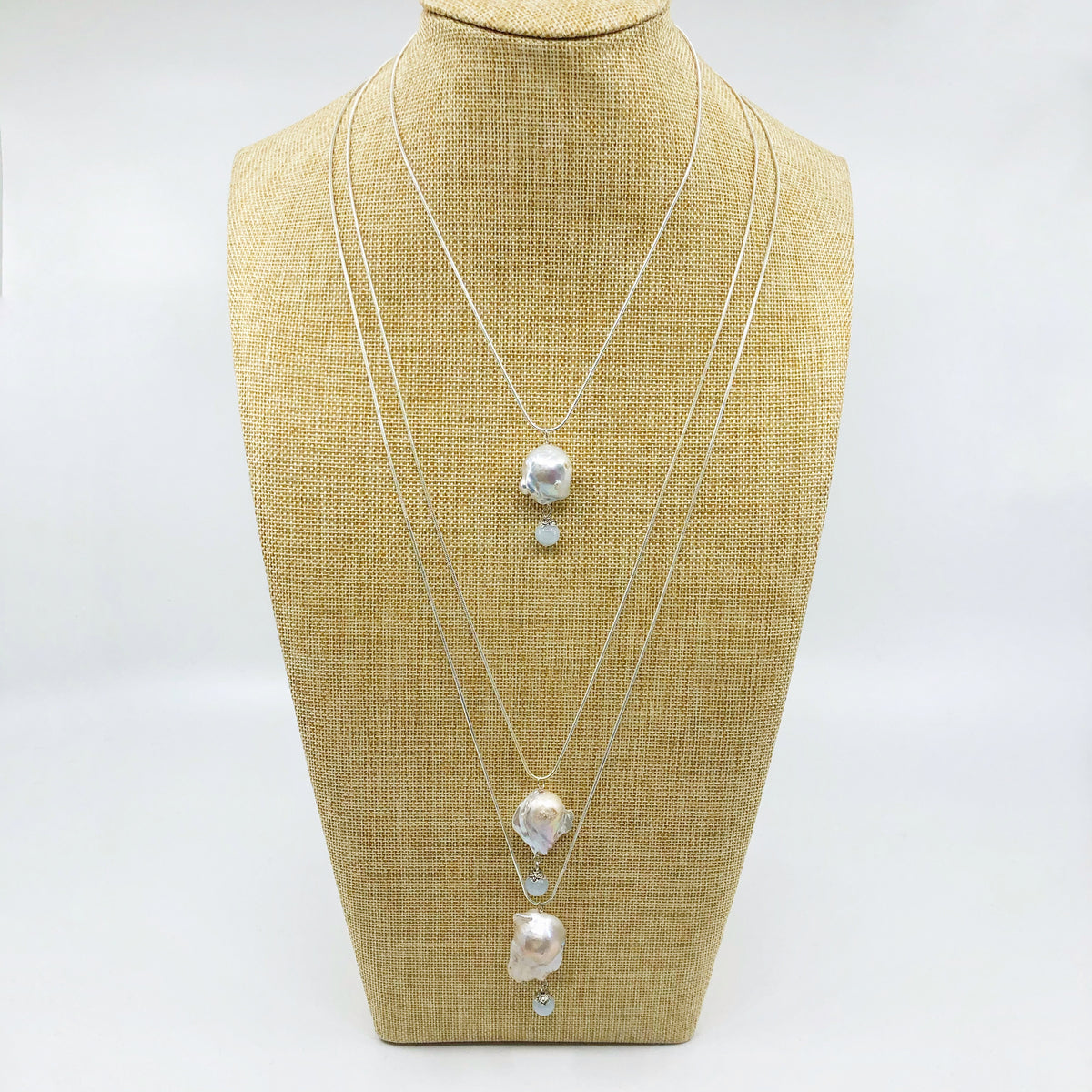Tear of Compassion Large Baroque Pearl Pendant Necklace