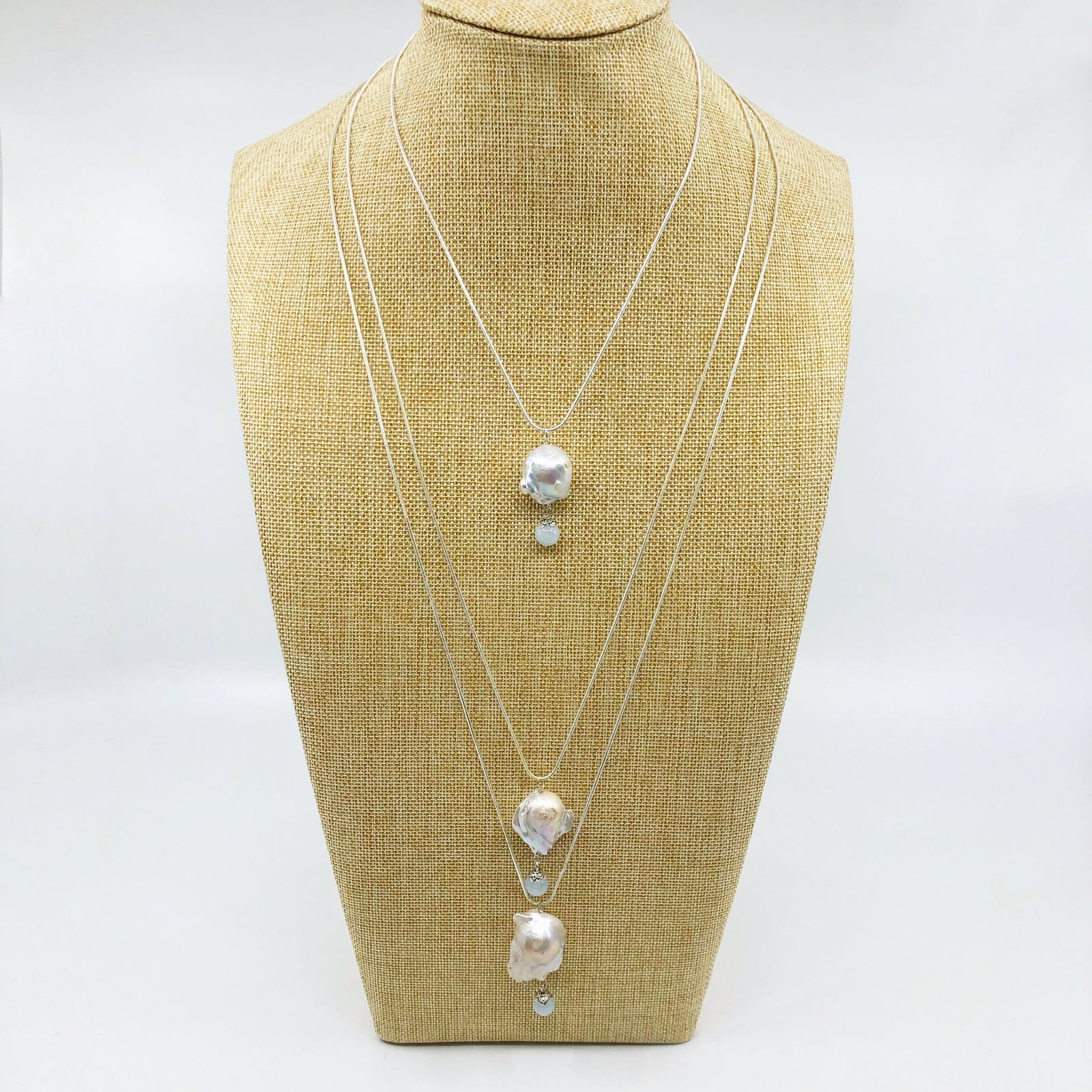 Tear of Compassion Large Baroque Pearl Pendant Necklace