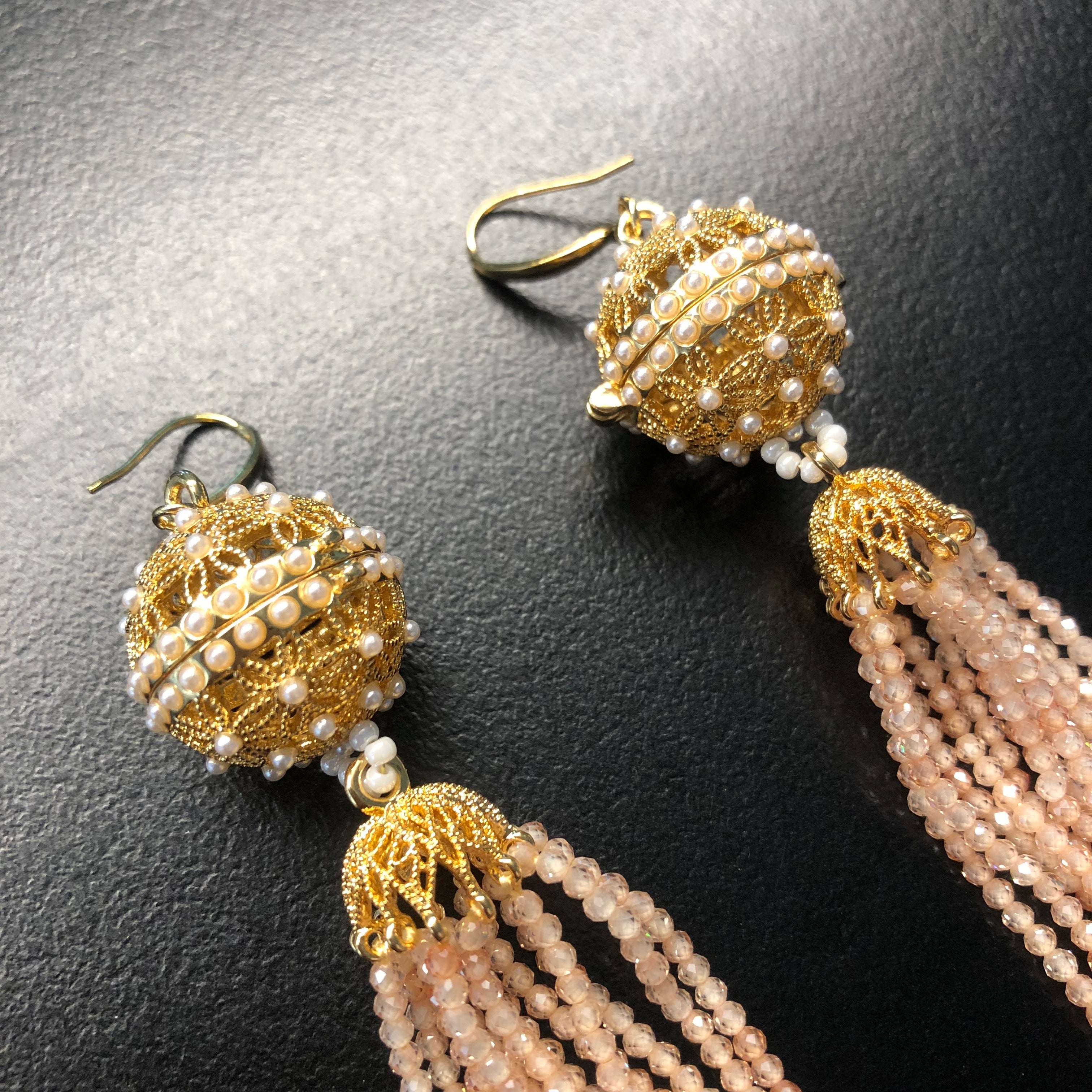 Gorgeous Lilace Tassel Earrings - South India Jewels - Online Stores