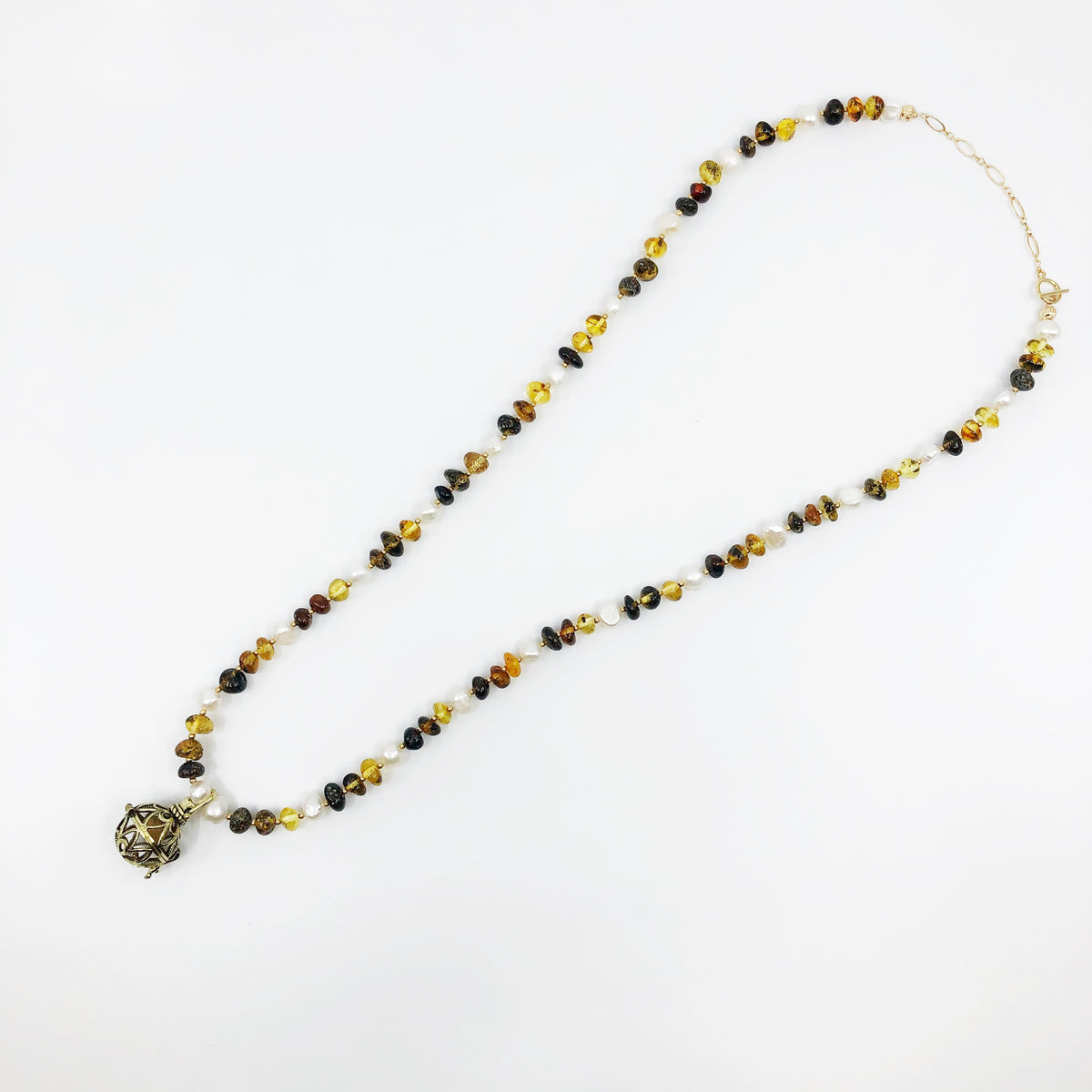 Forest Fairy Locket Amber Necklace