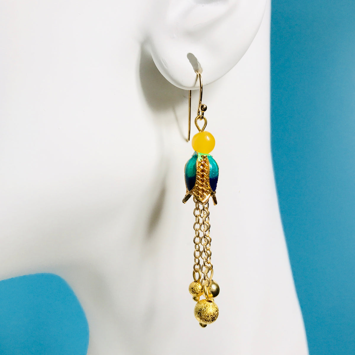 Enamel Tassel Earrings - Yun Boutique
