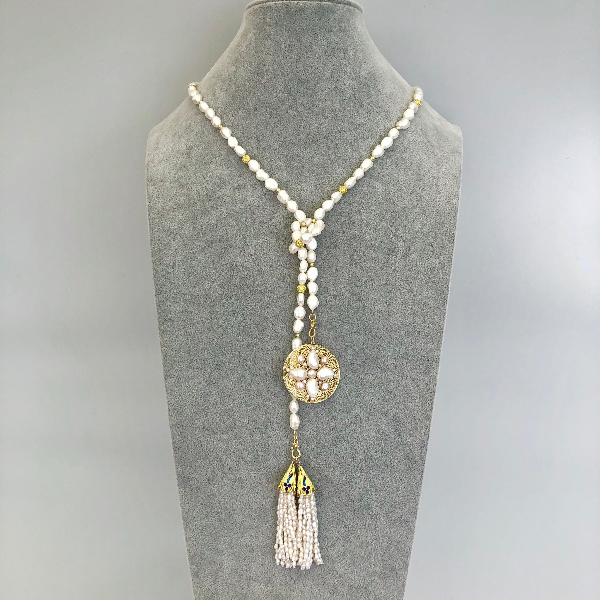 New | from Multi-style Boutique Yun Boutique Necklace Jewelry Baroque | York Asian Lariat Pearl Set