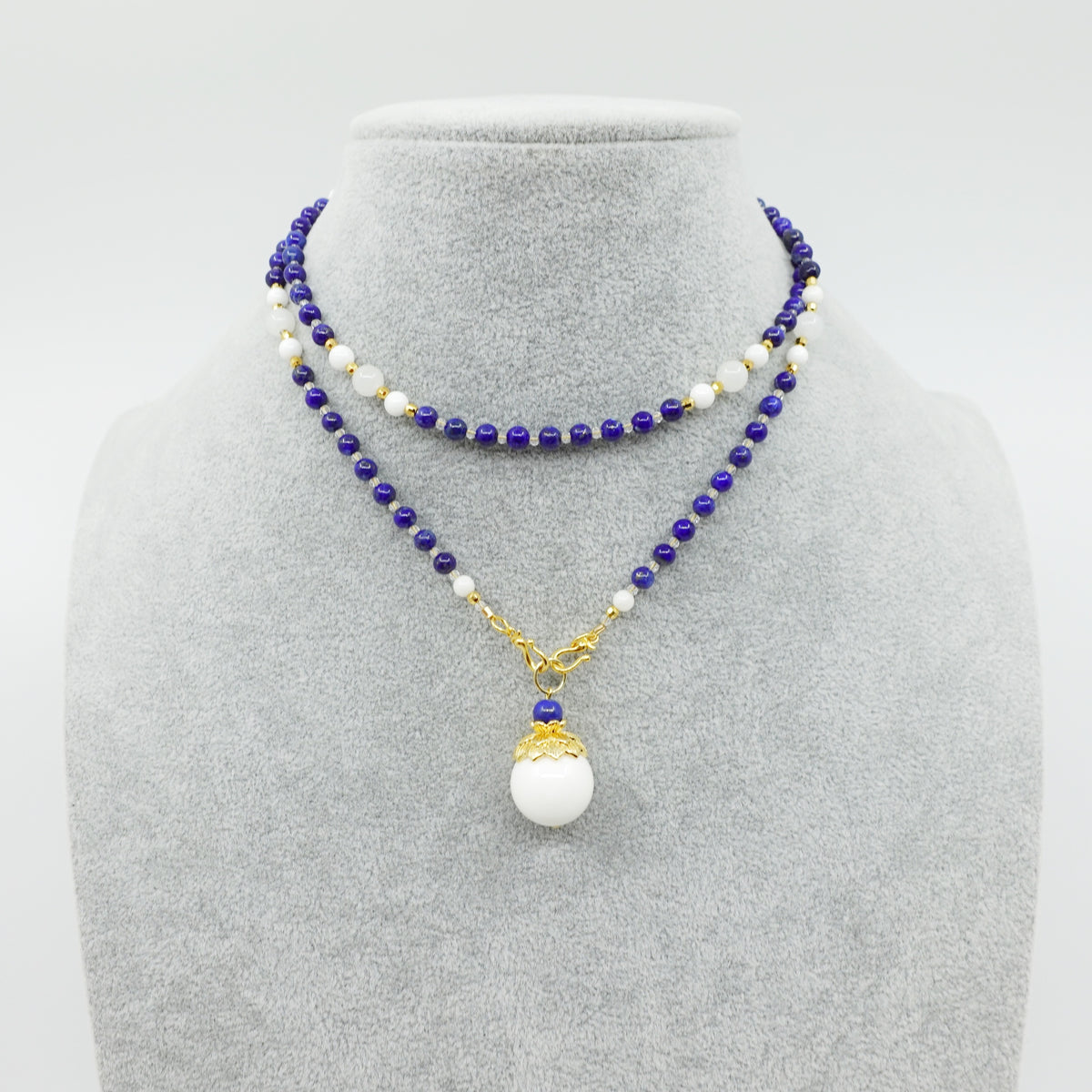 Return to Origin 4mm Lapis Pendant Necklace - Yun Boutique