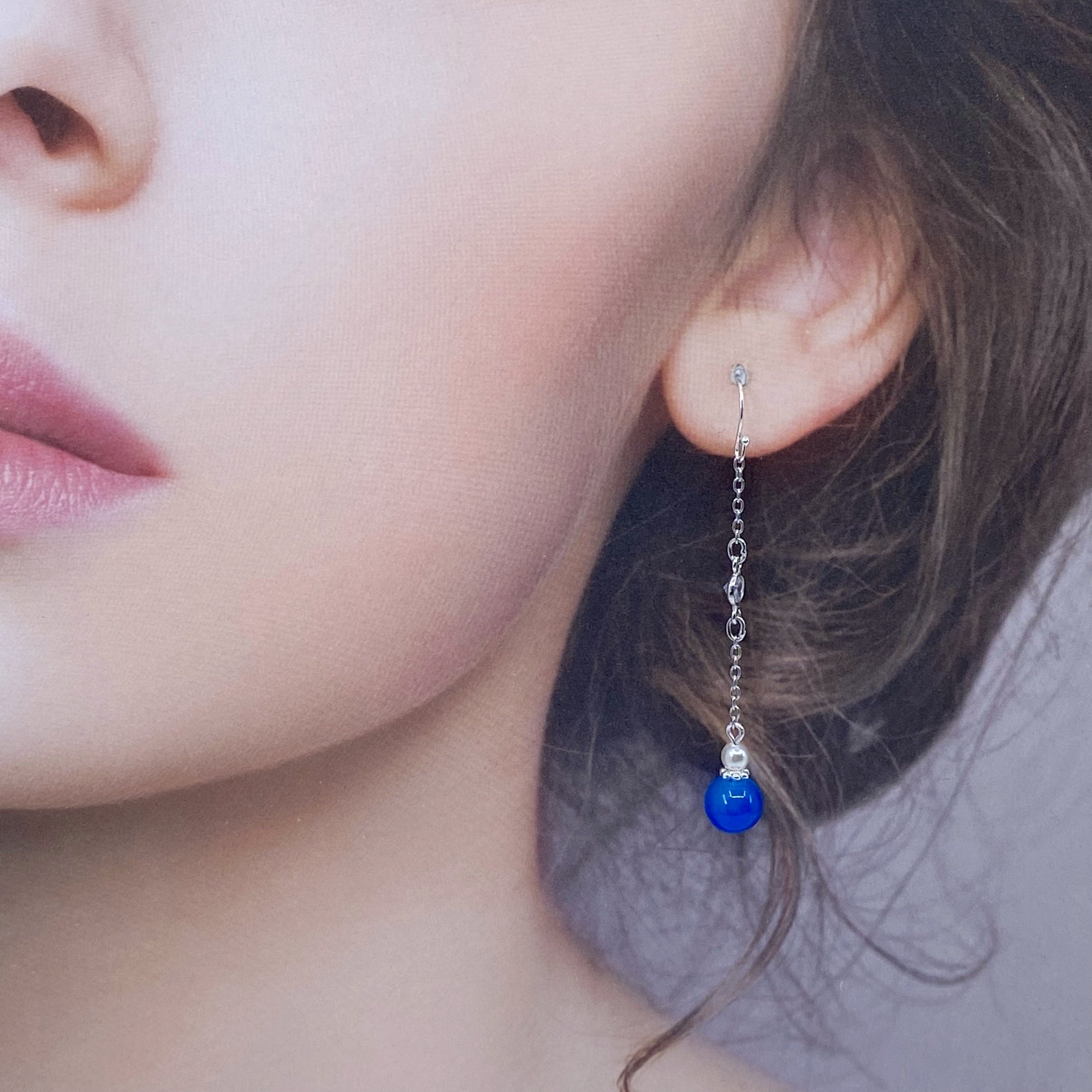 Blue stone pearl polki earrings - Shree Mauli Creation - 168501