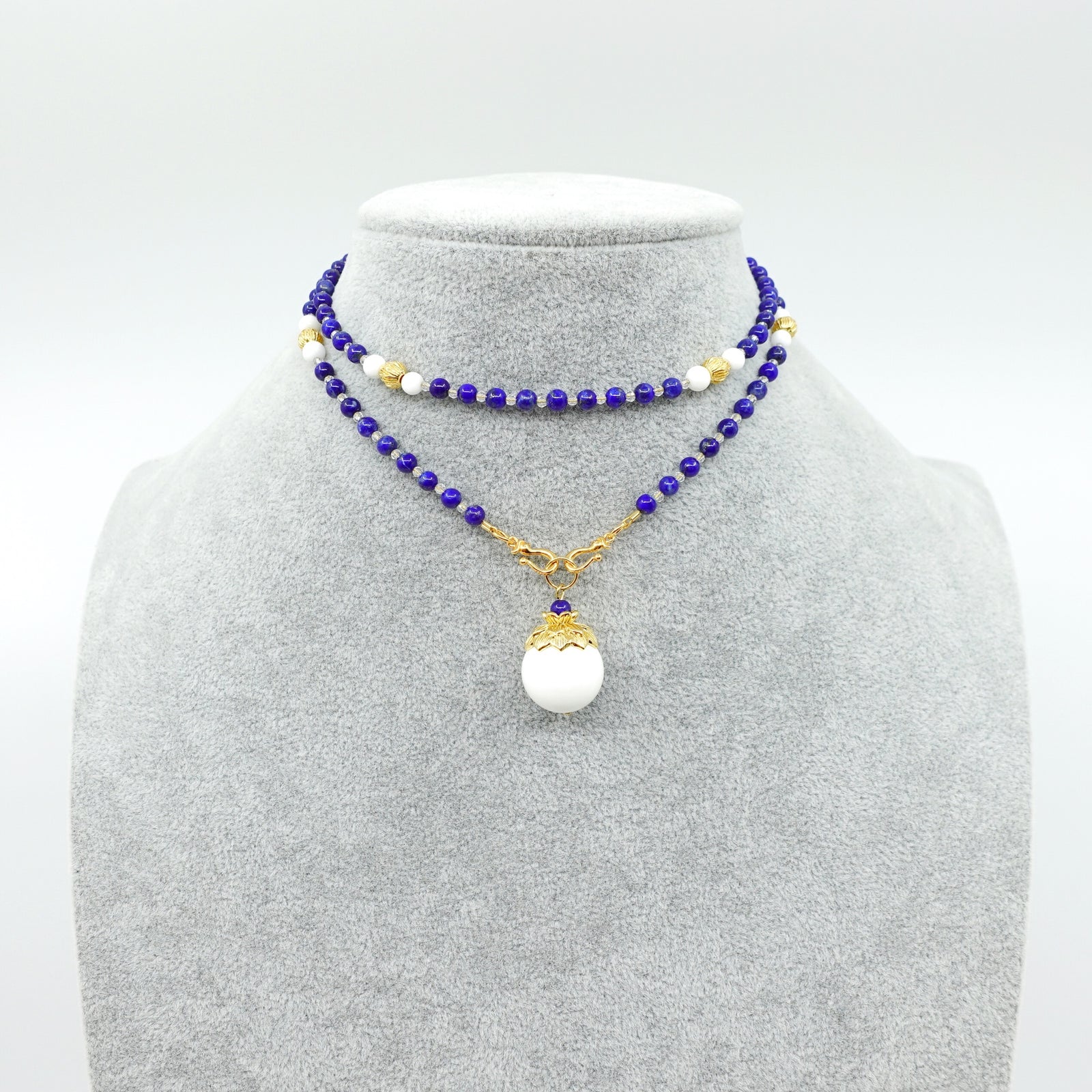 Return to Origin 4mm Lapis Pendant Necklace - Yun Boutique