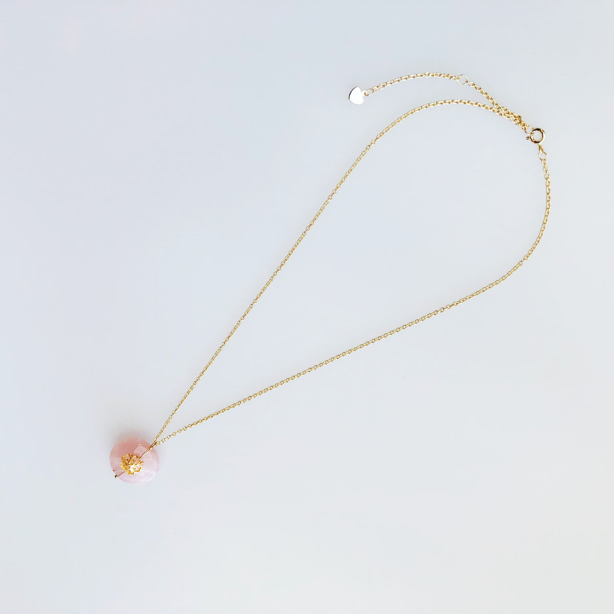 Plum Blossom Necklace in Rose Quartz