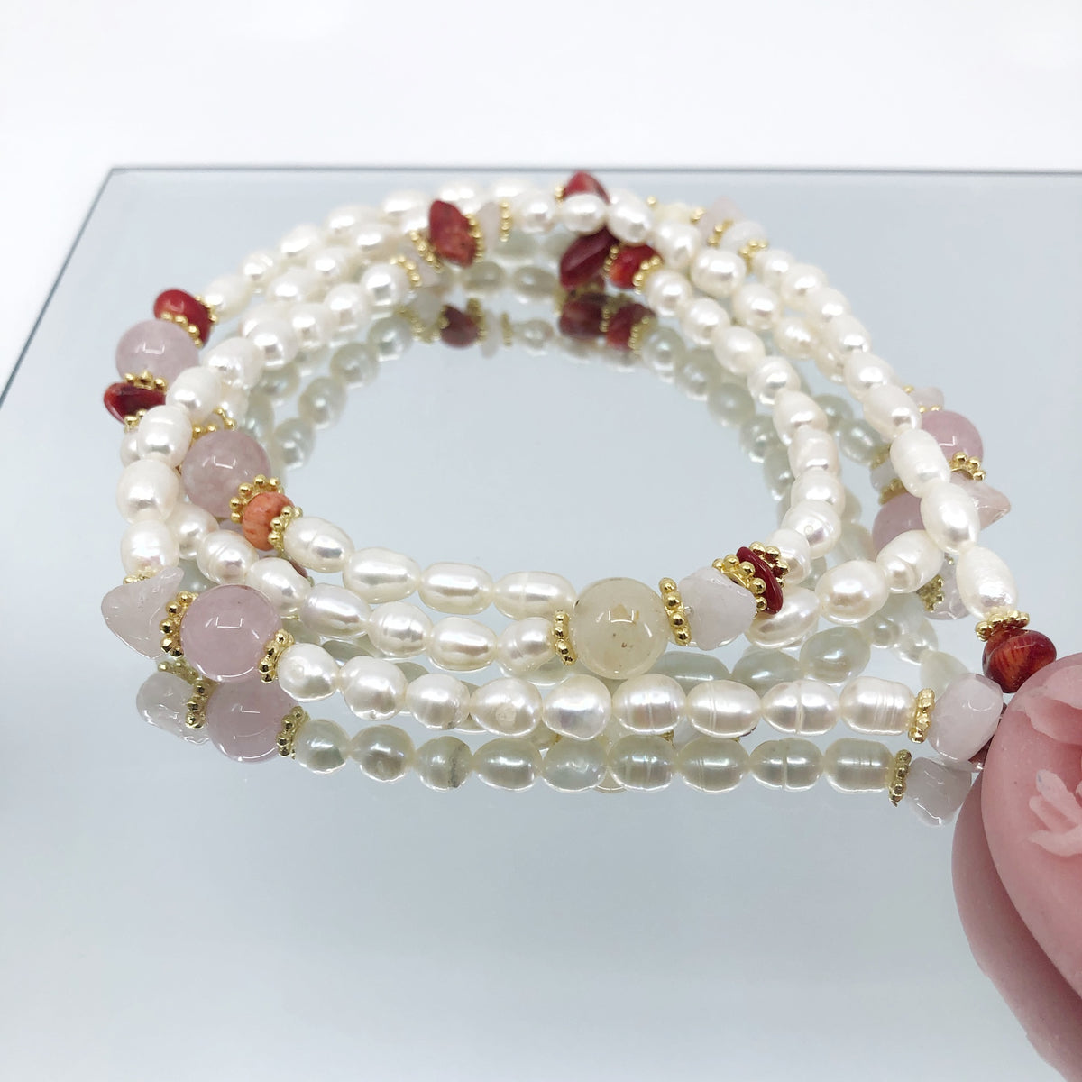 Beaded Long Pearl Pendant Necklace - Yun Boutique