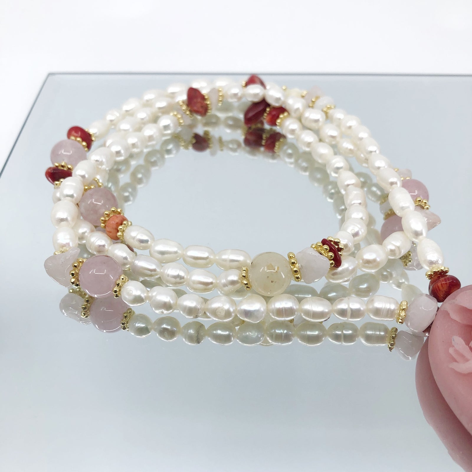 Beaded Long Pearl Pendant Necklace - Yun Boutique