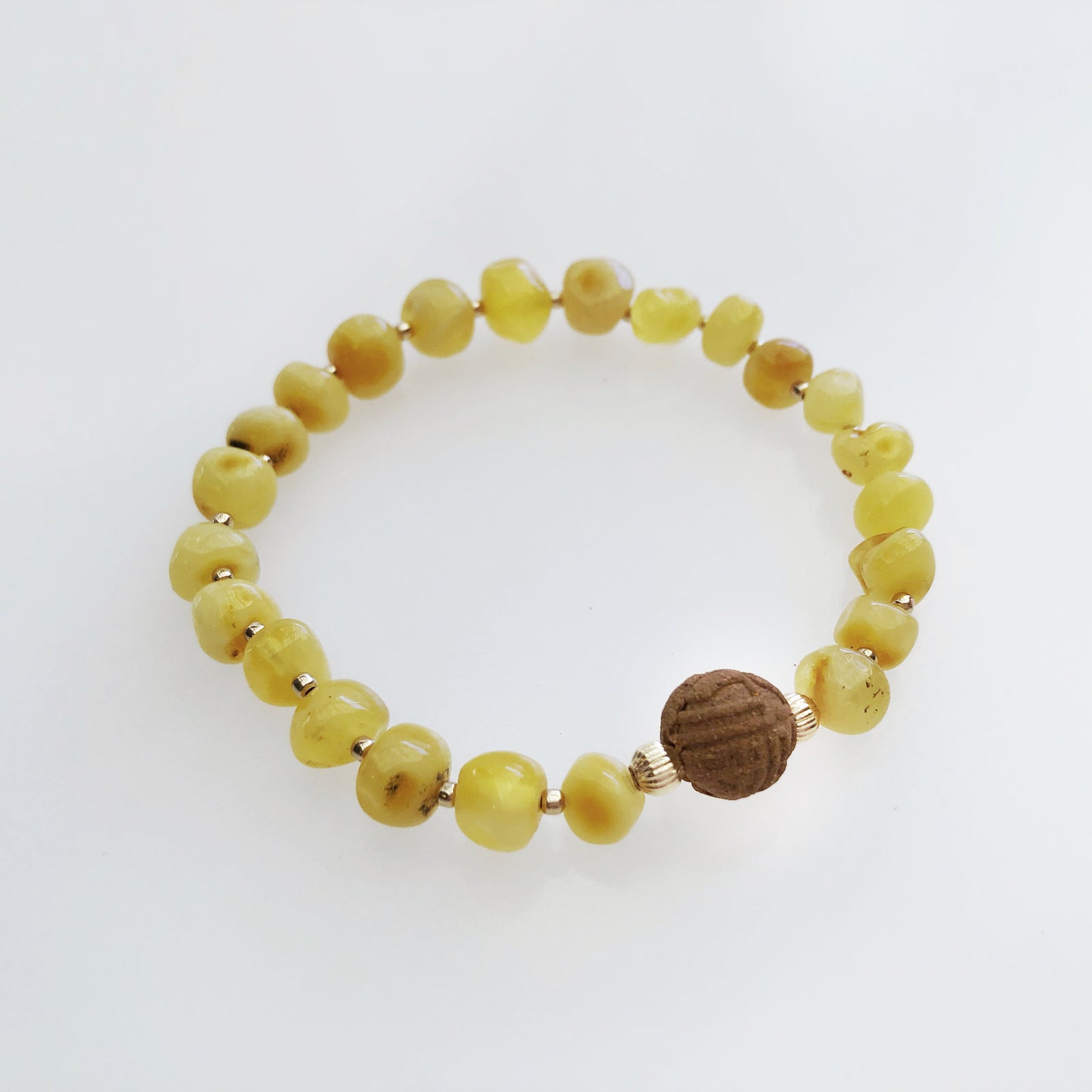 Irregular Amber Herbal Bracelet
