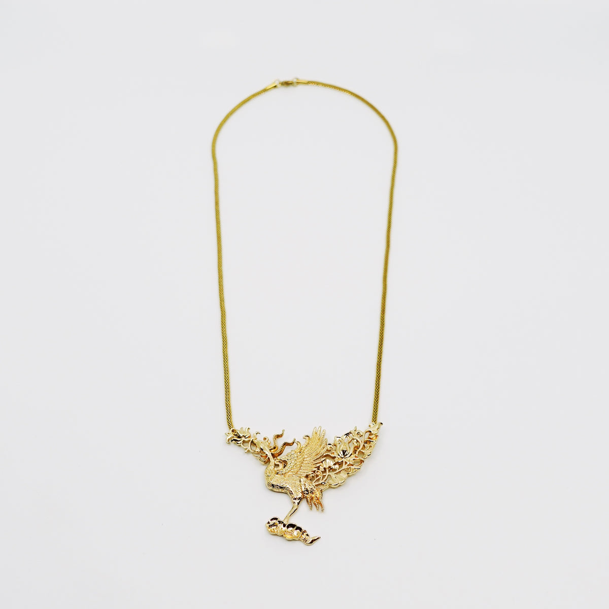 Gold Phoenix Pendant Necklace - Yun Boutique