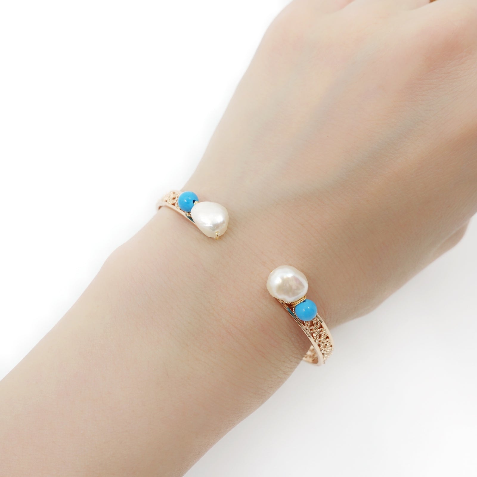 Memory of Ancient Kingdom Bangle Bracelet Turquoise - Yun Boutique