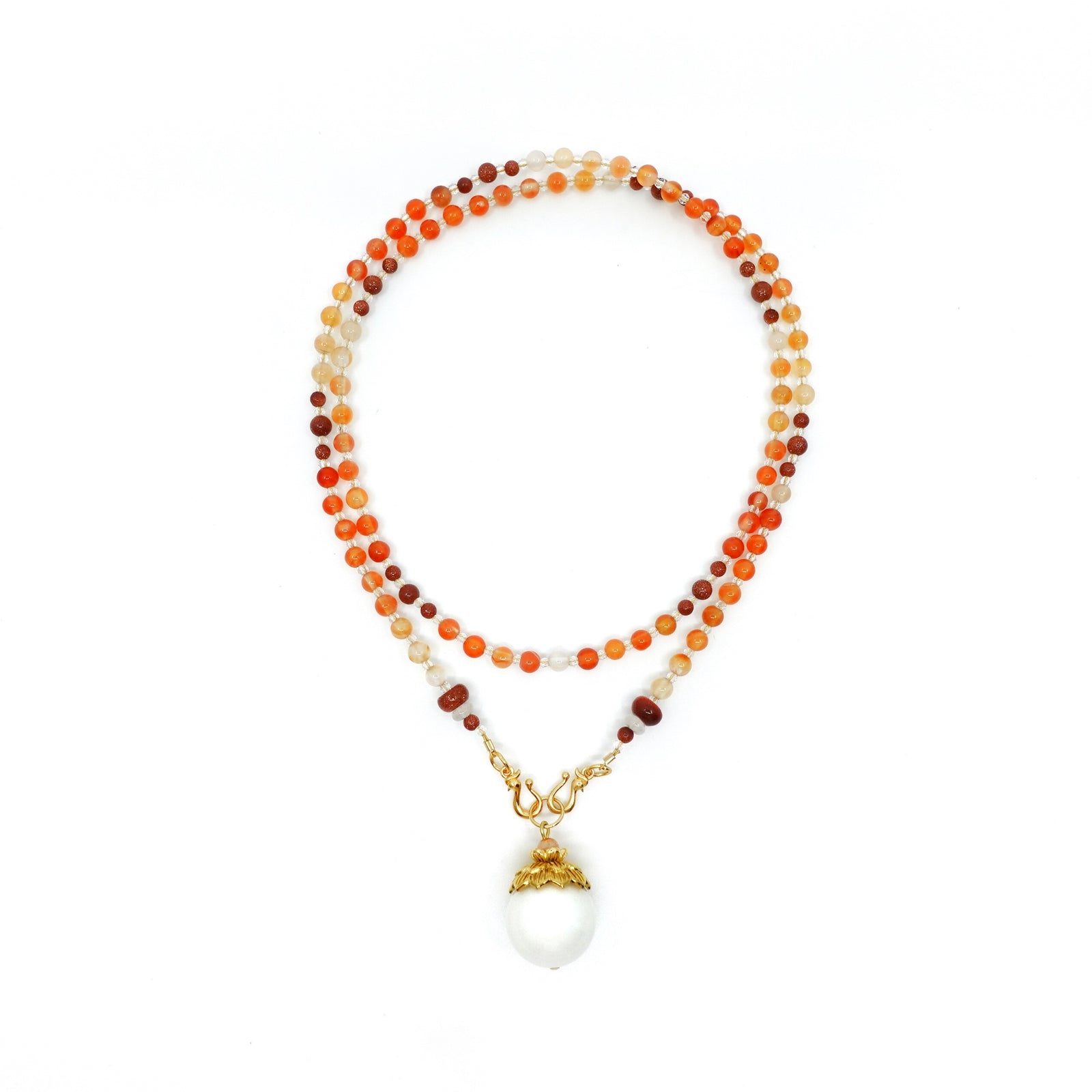 Return to Origin 4mm Carnelian Necklace - Yun Boutique