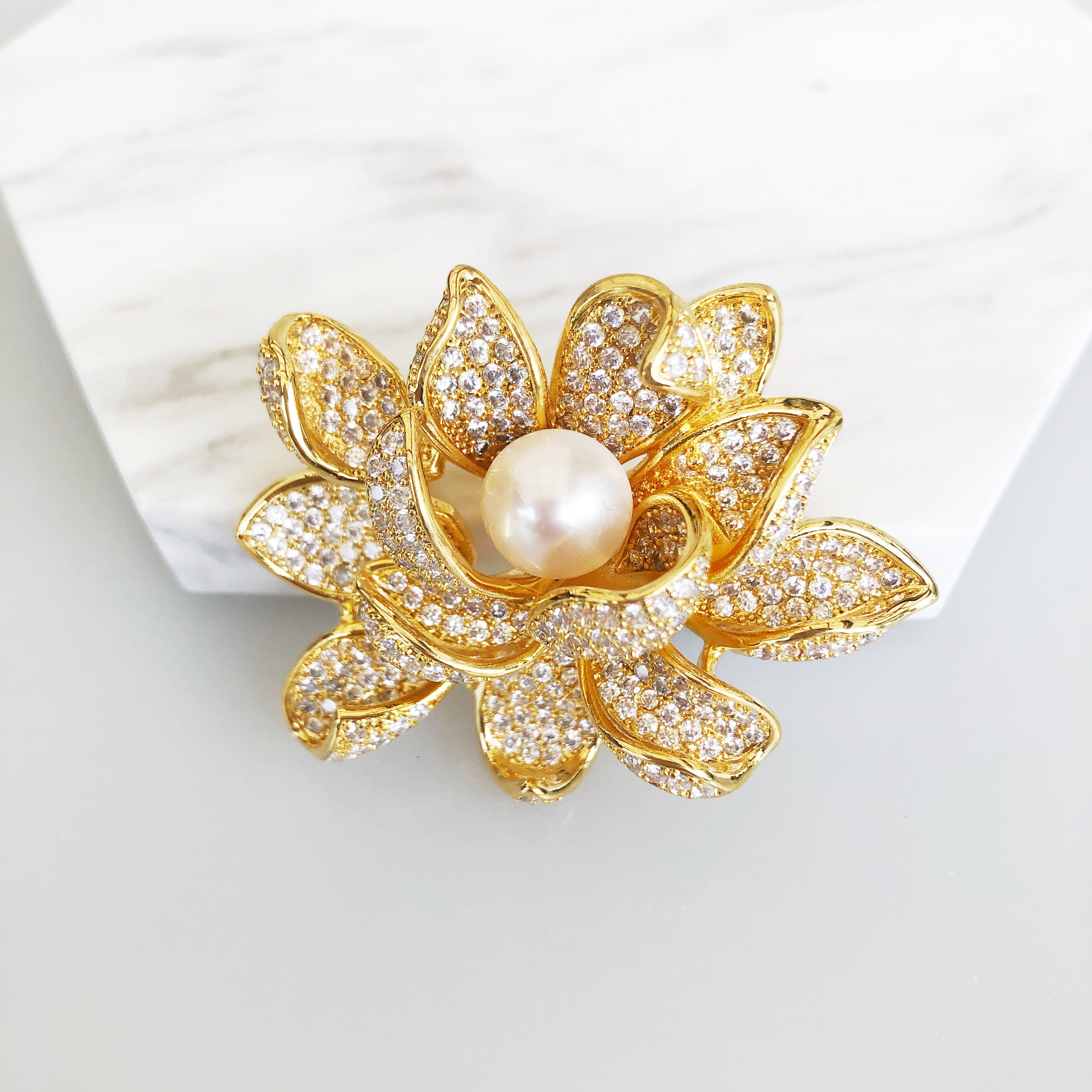 Tiowios 2022 Real Gold Electroplated Pearl Zircon Wheat Ear Brooch High-end  Pin Versatile Clothing Party Jewelry Gift For Women - Brooches - AliExpress