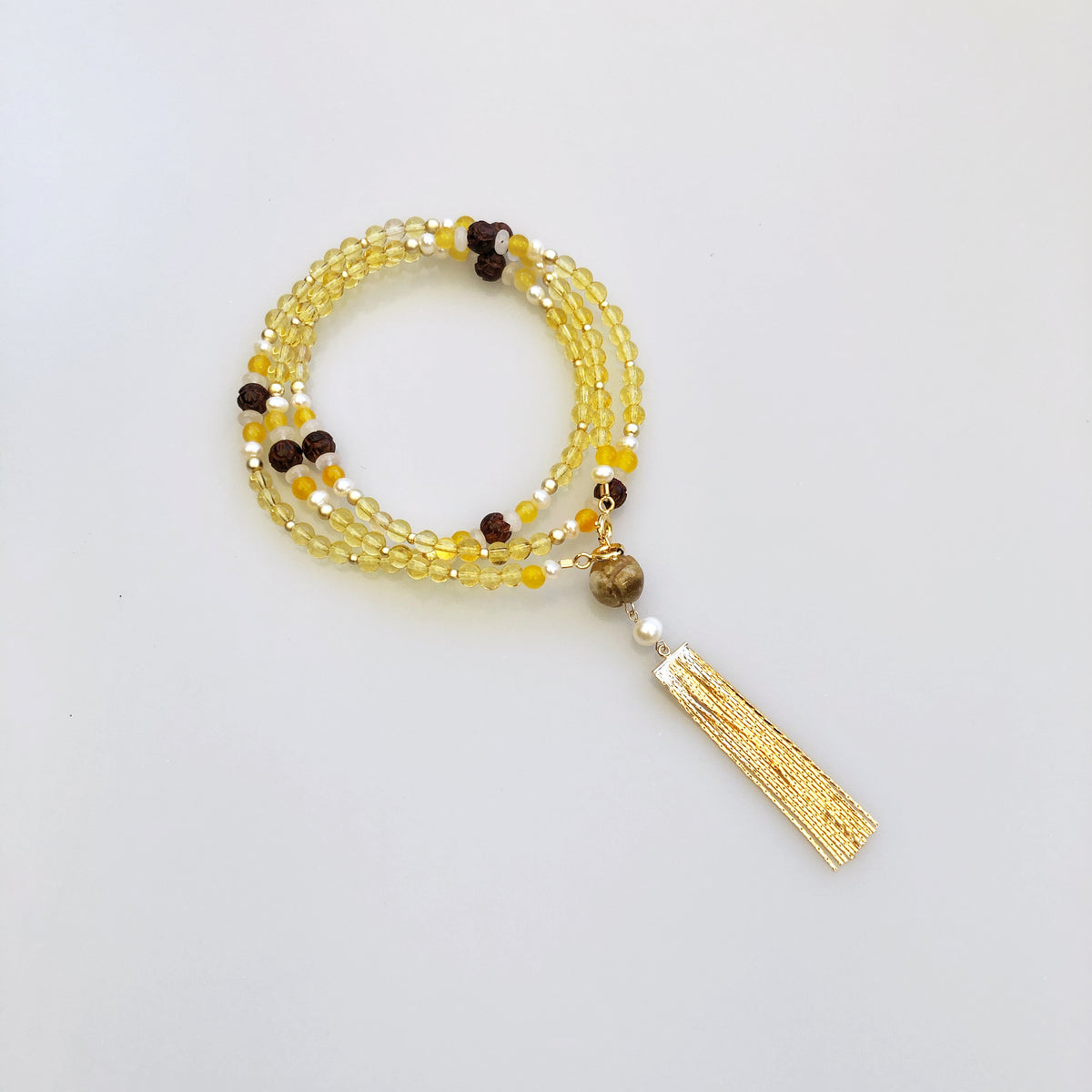 Multi-style Yellow Crystal Lariat Necklace Set - Yun Boutique