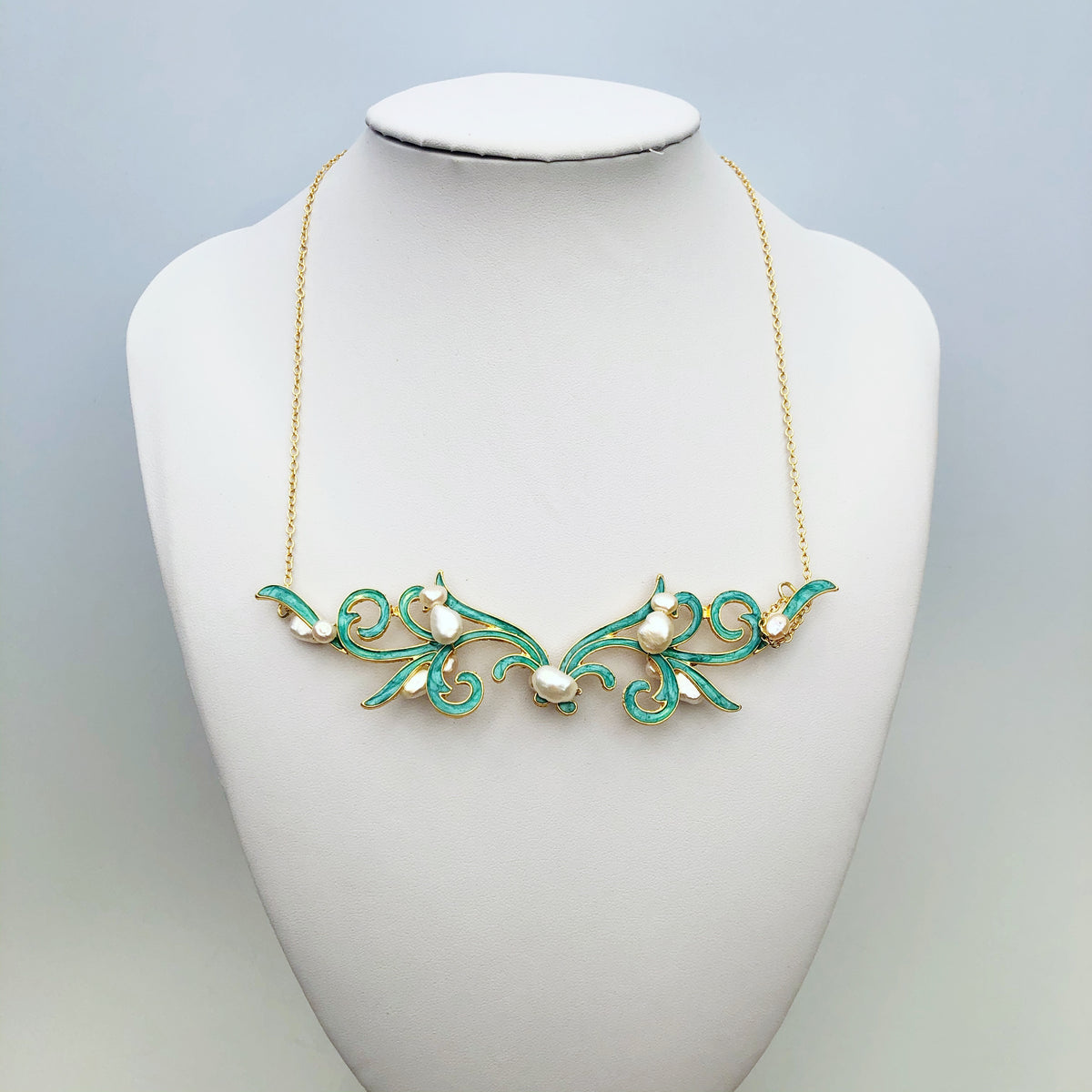Yun Boutique Gold Enamel Wing Necklace