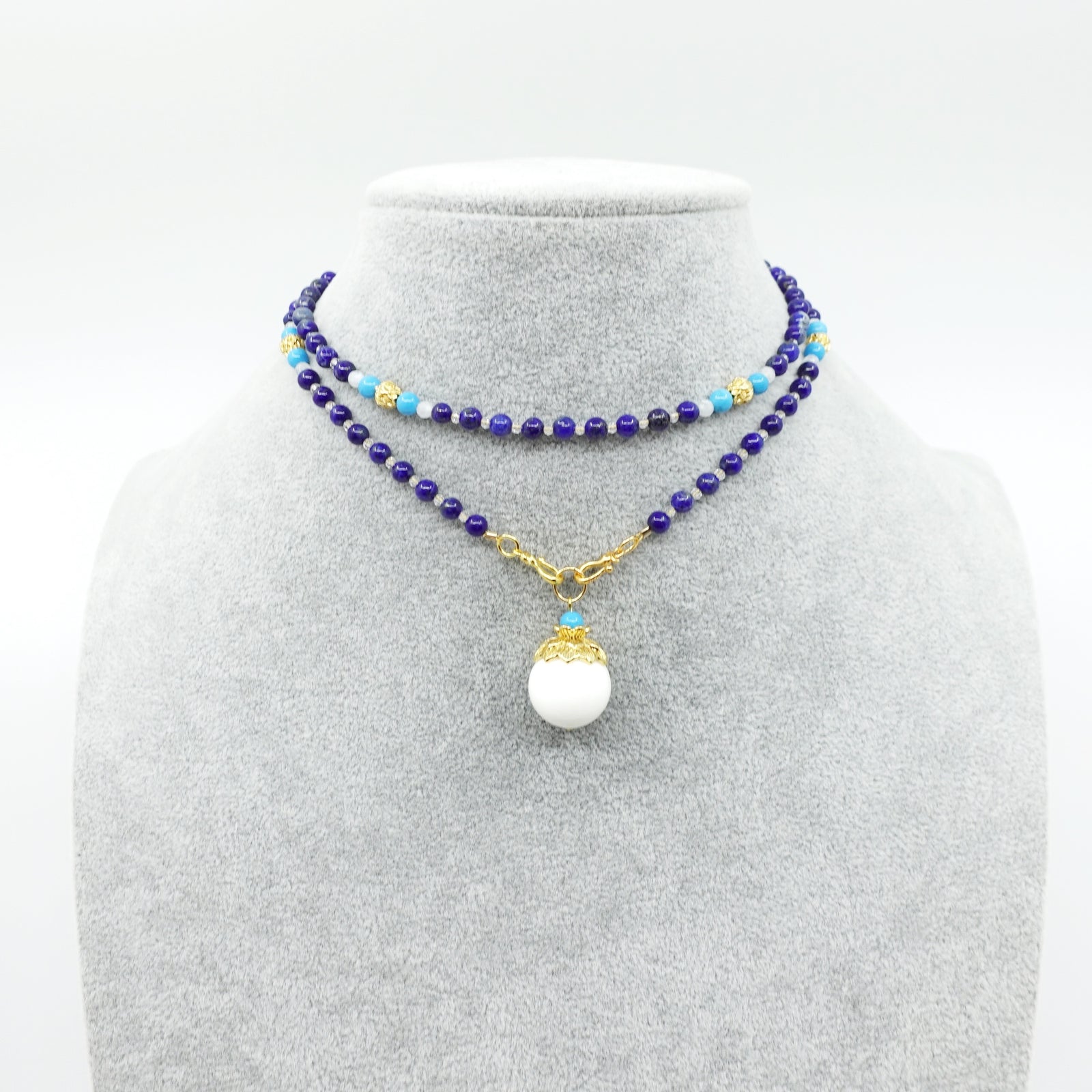 Return to Origin 4mm Lapis Pendant Necklace - Yun Boutique