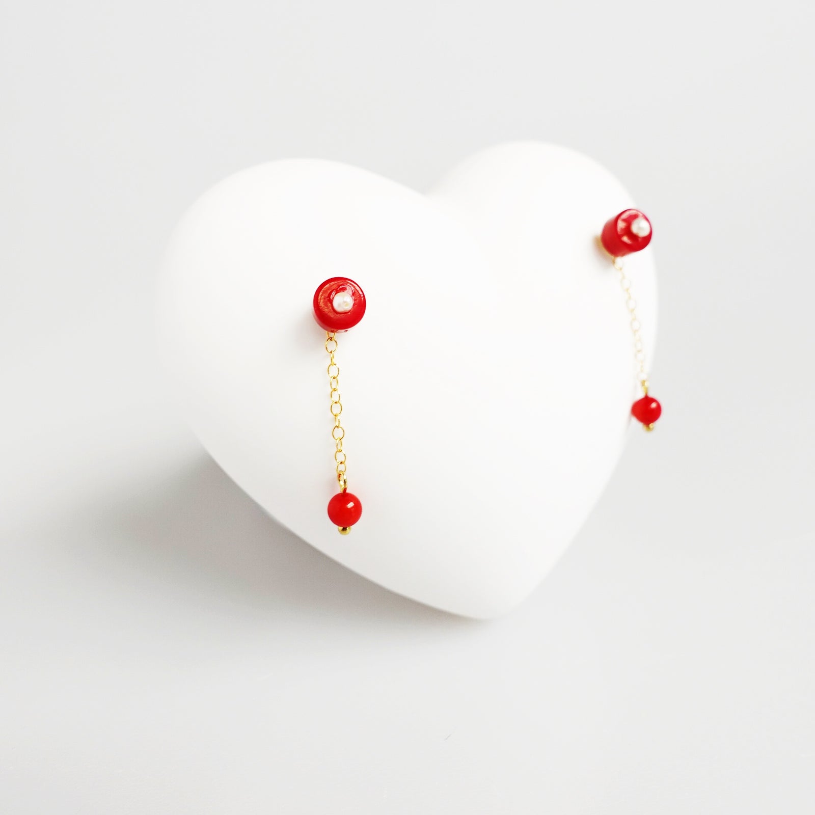 Multi-style Red Coral Studs - Yun Boutique