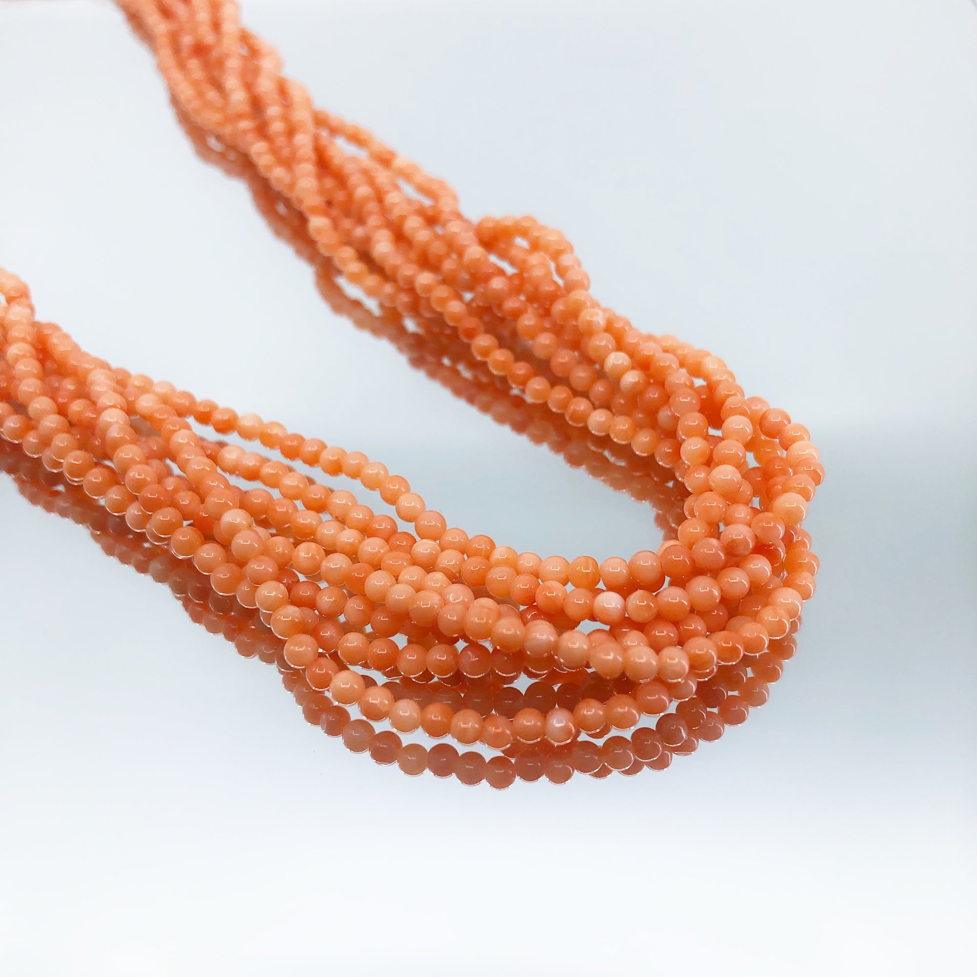 Large Coral Beaded Necklace — Cisco's Gallery