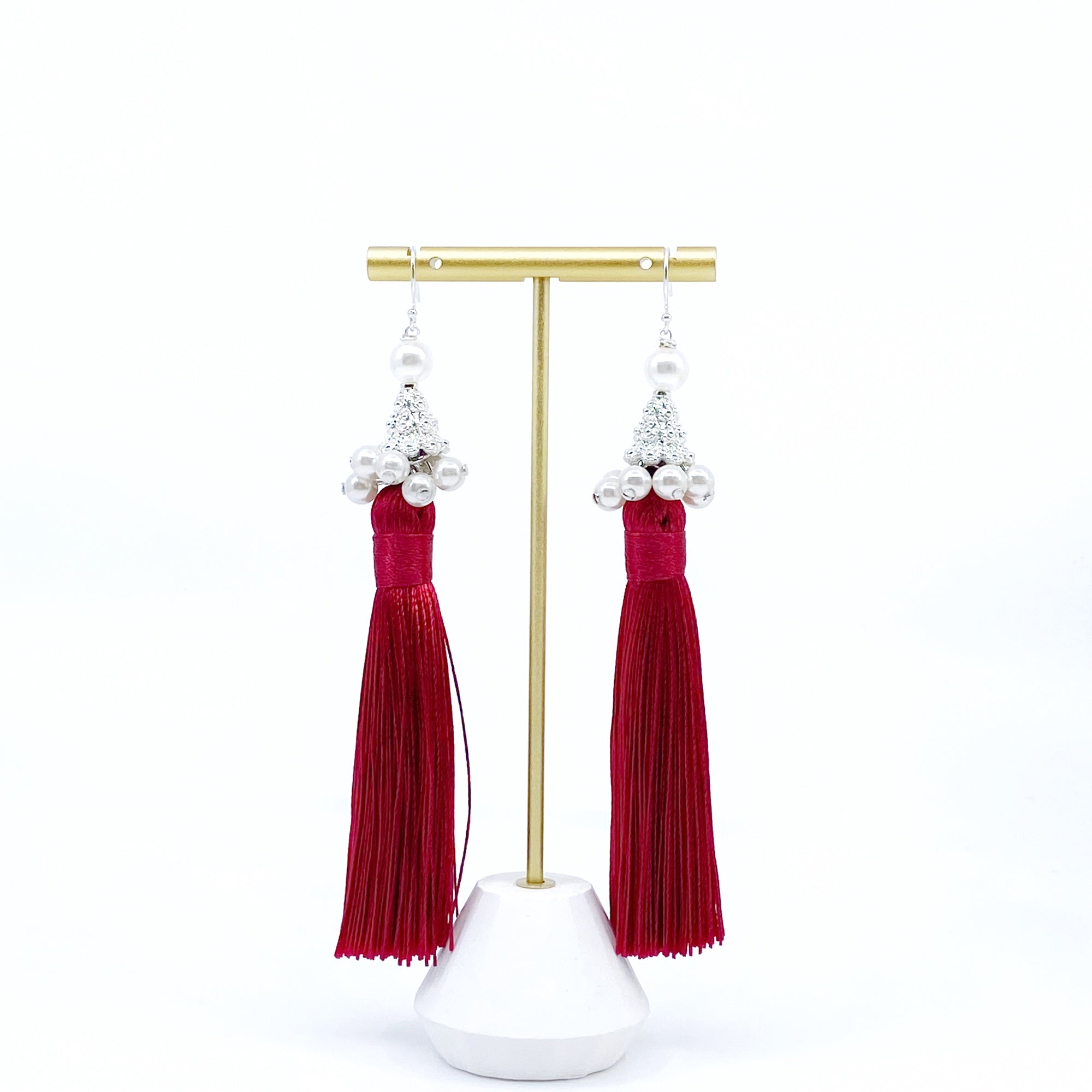Long Stick Earrings - Red Glitter – ISLY NYC