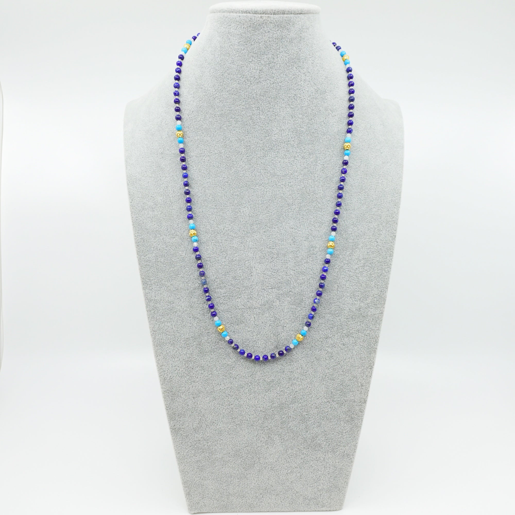 Return to Origin 4mm Lapis Pendant Necklace - Yun Boutique